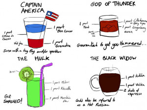 mma Get Superhero Drunk: Avengers Themed Cocktails