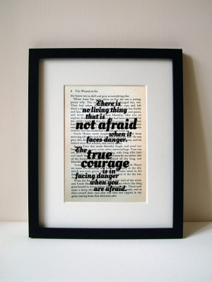 Wizard Of Oz - Book Quote Print - Inspirational Quote - Birthday Gift ...