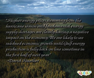 Higher energy prices stemming from the hurricane