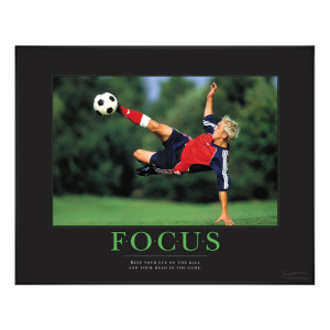 Focus Soccer Motivational Poster