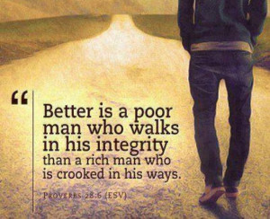 Integrity can't be purchased.