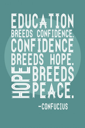 education quote poster confucius posters for educators and teachers ...