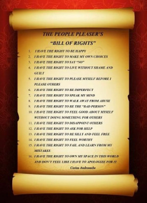 Personal Bill of Rights