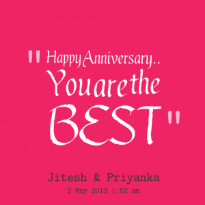 Quotes Picture: happy anniversary you are the best