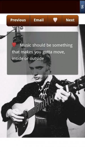 Elvis presley, quotes, sayings, about music, great