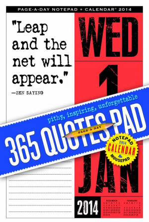 365 Quotes Page-a-Day Notepad and 2014 Calendar