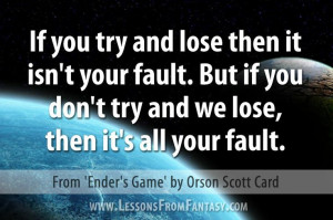 it s all your fault from ender s game by orson scott card see more at ...