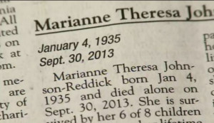 The obituary for Marianne Theresa Johnson-Reddick was published in the ...