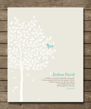 Personalized Christening Tree Gift, Bible Verse, Gift for Godchild ...