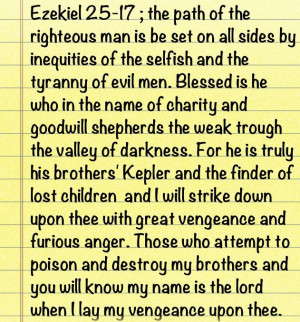 Ezekiel 25-17. Pulp Fiction