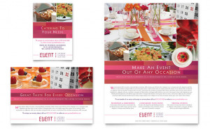 Corporate Event Planner & Caterer Flyer & Ad - Word Template ...
