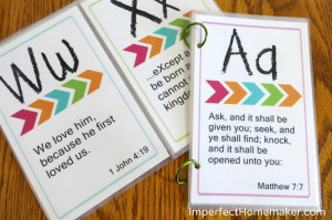 FREE Printable ABC Bible Memory Verses for Preschoolers