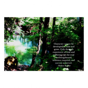 Helen Keller Quote - beautiful nature photograph Posters