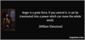 is a great force. If you control it, it can be transmuted into a power ...