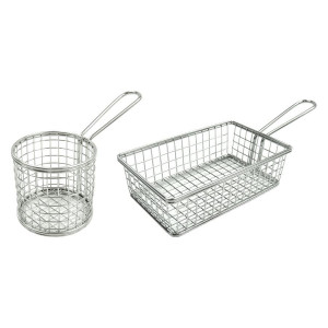 Round Shape Stainless Steel Mini French Fryer Basket