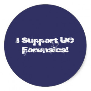 Support UC Forensics! Round Sticker