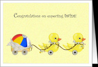 Double Ducks - Congratulations Expecting Twins card - Product #192018