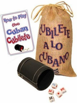 Cubilete A Lo Cubano Game In Yute Bag
