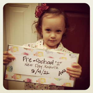 first day of every year of school in her life