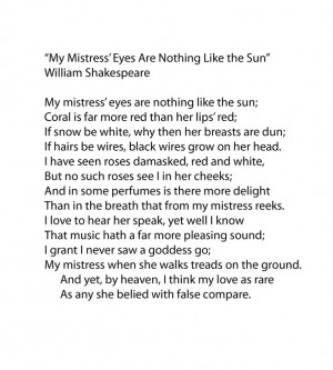 Mistress’ Eyes Are Nothing Like the Sun”~ my FAVORITE Shakespeare ...