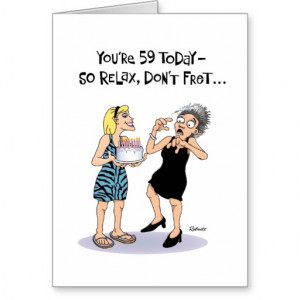 Funny 59th Birthday Card for Her