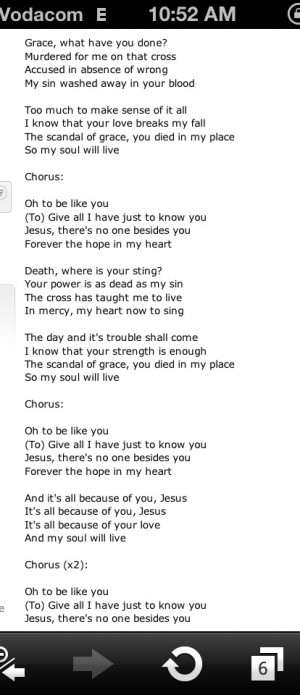 Scandal of Grace lyrics....what a song