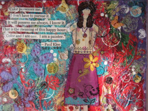 Original Mixed Media Girl Art Canvas with Favorite by CarlasCraft, $ ...