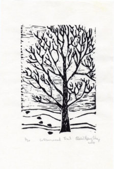 The Cottonwood Trail linocut - Limited Edition