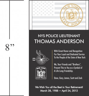 ... police seal retiring nys police lieutenant with great honor and