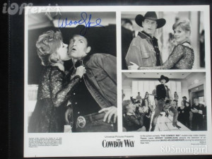 Woody Harrelson Cowboy Way Hat Woody harrelson signed photo