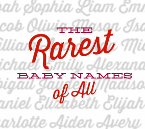The 50 Rarest Baby Names of All!