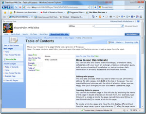 SharePoint 2010 Wiki Page Example