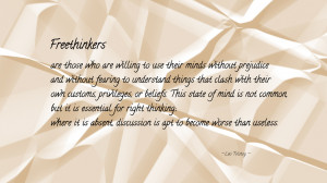 Freethinkers are those who... quote wallpaper