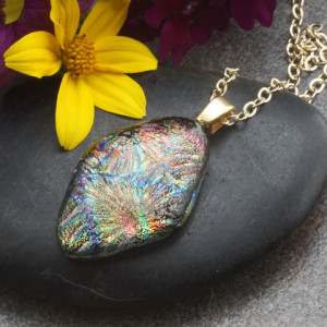 Fused Blue Dichroic Glass