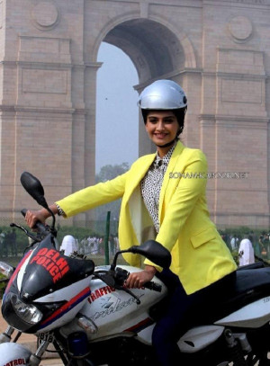 Sonam Kapoor in Helmet Safety Campaign