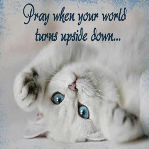 Pray when you world turns upside down.