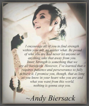 Andy Biersack strength quote