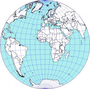 azimuthal equidistant projection