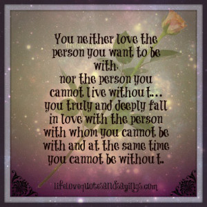 The person you want to be with..