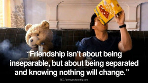 about being inseparable, but about being separated and knowing nothing ...