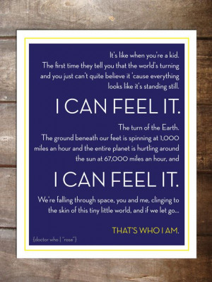 THAT'S WHO I AM Doctor Who Print Quote from by marchstationery, $20.00
