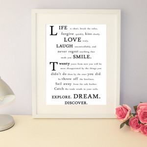 A3 Poster - Inspirational Quotes - Mark Twain - Glossy Digital Print ...