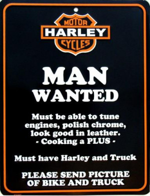 Details about HARLEY MAN WANTED STREET SIGN