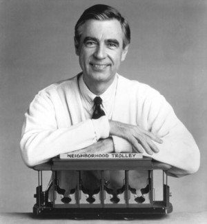 Mister Rogers with Trolley