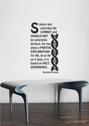 Science art biophysicistry - Rosalind Franklin quote and DNA double ...