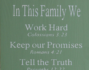 ... Bible Verses Rules, Christian Values sign, Family Values, Family Rules
