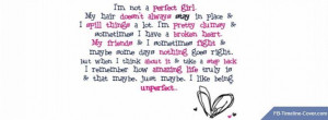Perfect Girl Pink Quote