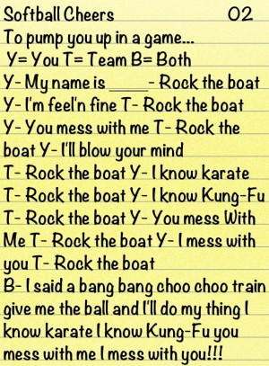 ... Quotes, Softball Cheers And Chants, Sports Stuff, Cheer Chants