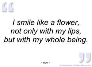 smile like a flower rumi