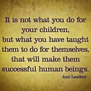 exactly how Dr. Montessori viewed life for children... capable human ...